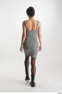 Wild Nicol 1 back view black boots checkered short dress…